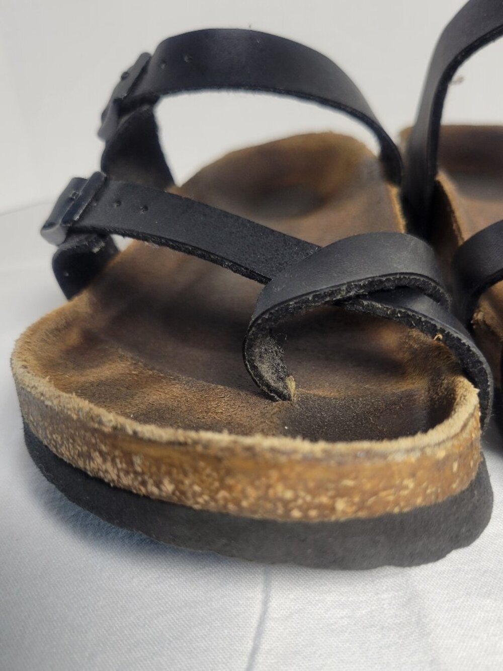 Birkenstock Mayari Black Birko Flor Toe Loop Sandals Women's 5-5.5 EU 36 - Picture 3 of 11